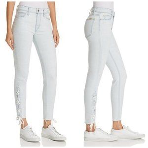 Joe’s Jeans The Charlie Lace Up High Rise Skinny Ankle Blue Denim Size 31 NEW